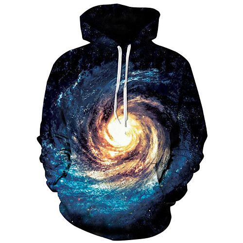 

Men's Hoodie Galaxy 3D Daily Hoodies Sweatshirts Blue