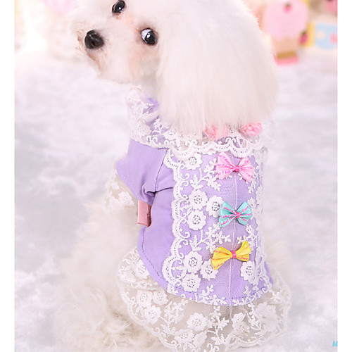 

Dog Shirt / T-Shirt Puppy Clothes Princess Casual / Daily Dog Clothes Puppy Clothes Dog Outfits Purple Yellow Costume for Girl and Boy Dog Cotton XS S M L XL