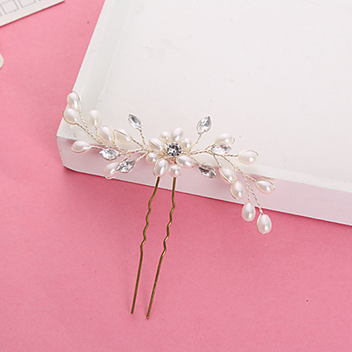 

Imitation Pearl / Rhinestone Hair Stick / Hair Pin with Rhinestone / Imitation Pearl 1pc Wedding Headpiece
