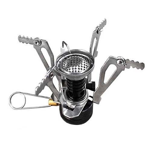

Backpacking Stoves Single Portable Foldable Collapsible for Metal Outdoor Camping Outdoor Picnic Silver