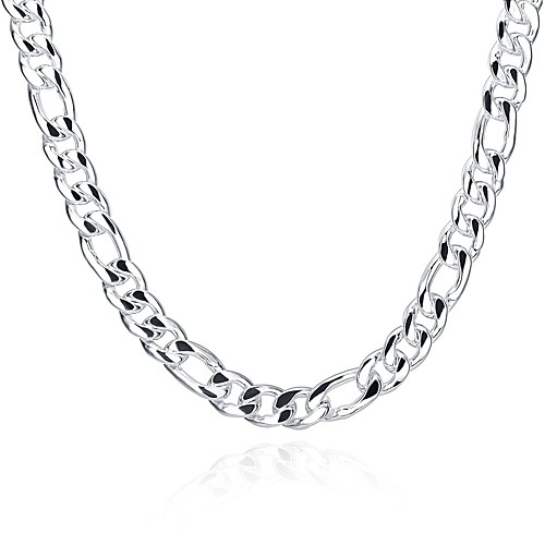 

Men's Chain Necklace Mariner Chain Sweet Fashion Copper Silver Plated Silver Necklace Jewelry For Gift Daily