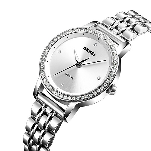 

SKMEI Couple's Sport Watch Quartz Stainless Steel Silver / Rose Gold 30 m Water Resistant / Waterproof Calendar / date / day Casual Watch Analog Ladies Luxury Casual Fashion - Silver Rose