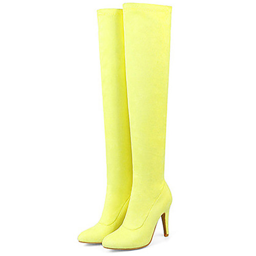 flat pointed knee high boots