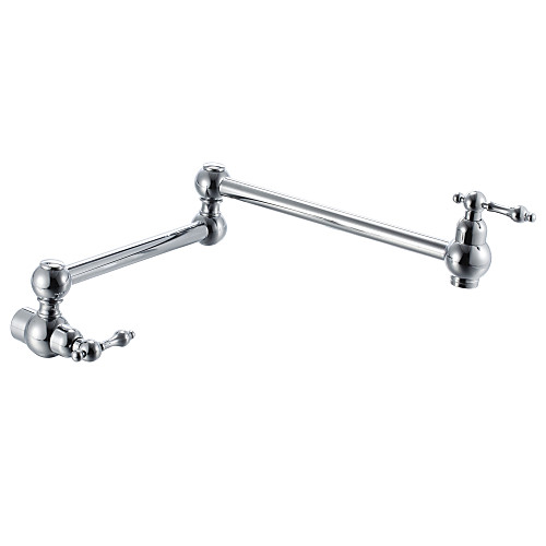 

Kitchen faucet-two single-hole single-hole chrome pot filling center set modern style / folding faucet