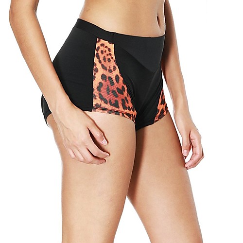 

ILPALADINO Women's Cycling Under Shorts Cycling Shorts Bike Shorts Padded Shorts / Chamois Bottoms 3D Pad Quick Dry Anatomic Design Sports Leopard Spandex Elastane Lycra Black Road Bike Cycling