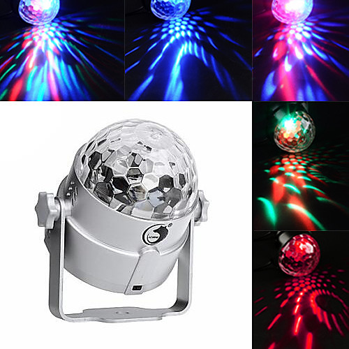 

U'King Disco Lights Party Light LED Stage Light / Spot Light Sound-Activated / Music-Activated 8 W For Home / Outdoor / Party Portable RGB Purple for Dance Party Wedding DJ Disco Show Lighting