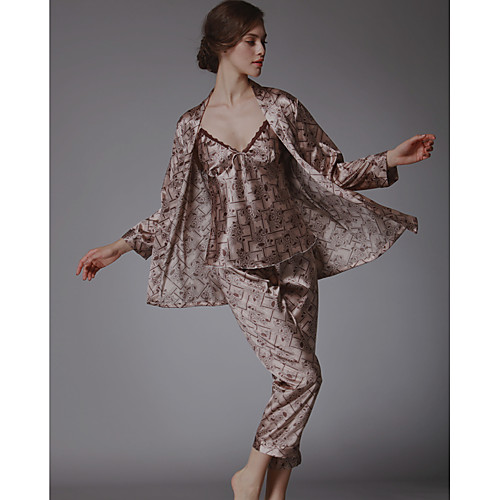 

Women's V Neck Suits Pajamas - Print, Floral