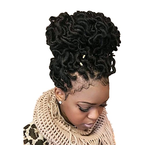

Dreadlocks / Faux Locs Curly Box Braids Synthetic Hair Medium Length Braiding Hair 1pack 24 roots / pack / There are 24 roots per pack. Normally five to six pack are enough for a full head.