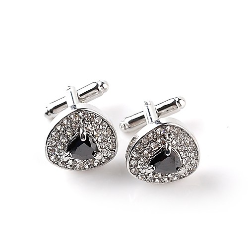 

Cufflinks Drop Formal Classic Fashion Crystal Brooch Jewelry White Black For Daily Formal