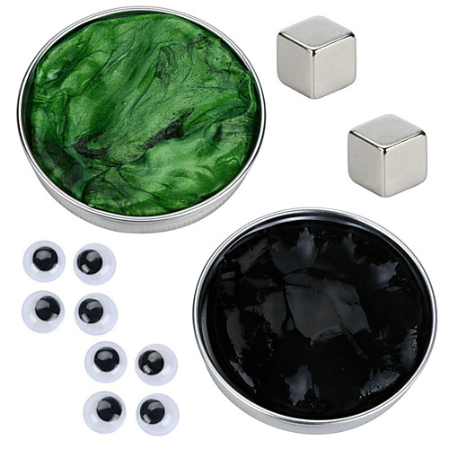 

2 pcs Magnet Toy Magnetic Putty Building Blocks Super Strong Rare-Earth Magnets Neodymium Magnet Puzzle Cube Thinking Putty Magnetic DIY Magnetic Type Stress and Anxiety Relief Office Desk Toys