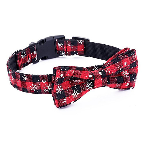 

Cat Dog Collar Tie / Bow Tie Portable Foldable Lolita Fabric Husky Golden Retriever Dalmatian Beagle Pug Pekingese Red