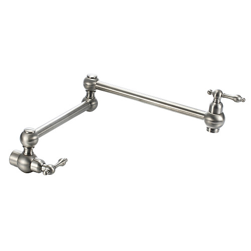 

Kitchen faucet - Two Handles One Hole Nickel Brushed Pot Filler Wall Mounted Contemporary / Country / Modern Kitchen Taps