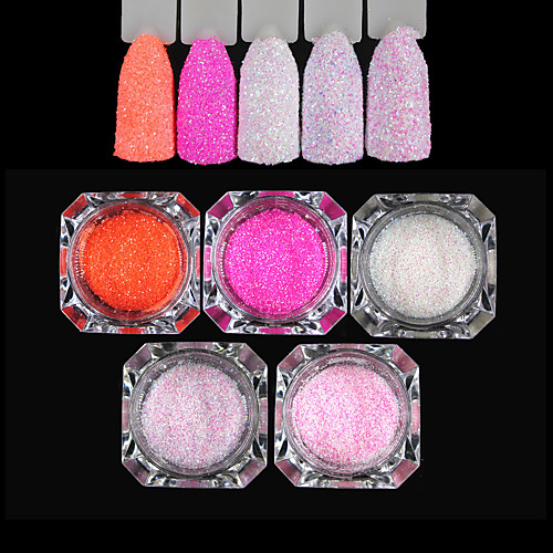 

Five-piece Suit Glitter Powder For nail art Manicure Pedicure Classic Daily