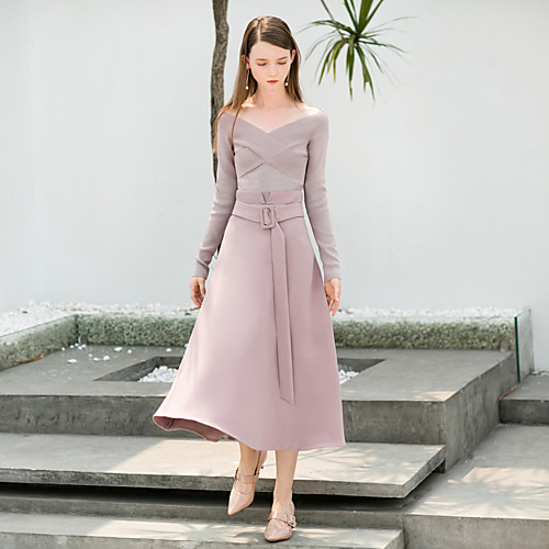 

Women's Holiday Casual / Daily Vintage Skirts Solid Colored