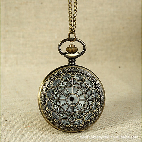 

Couple's Pocket Watch Quartz Gold Hollow Engraving Casual Watch Cool Analog Casual Skull Steampunk - Golden