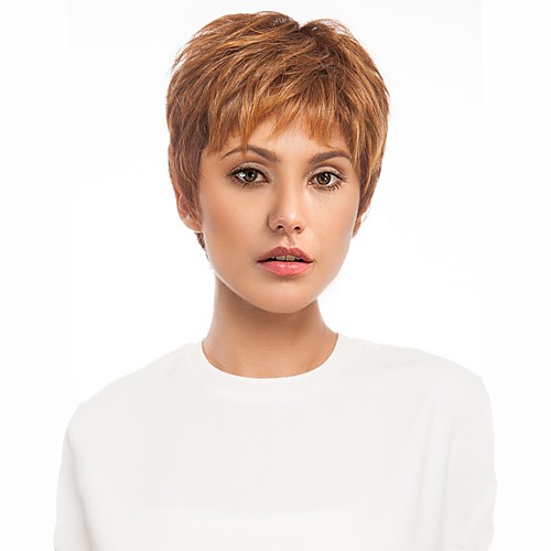 

Human Hair Blend Wig Short Natural Wave Short Hairstyles 2020 Natural Wave Side Part Machine Made Women's Natural Black #1B Medium Auburn#30 Strawberry Blonde / Light Blonde 8 inch