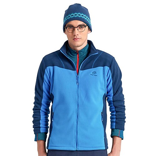 

Men's Hiking Fleece Jacket Winter Outdoor Warm Thick Top Fleece Cotton Single Slider Fishing Casual Running Yellow Orange Royal Blue Hiking Fleece Camping & Hiking Apparel & Accessories Activewear