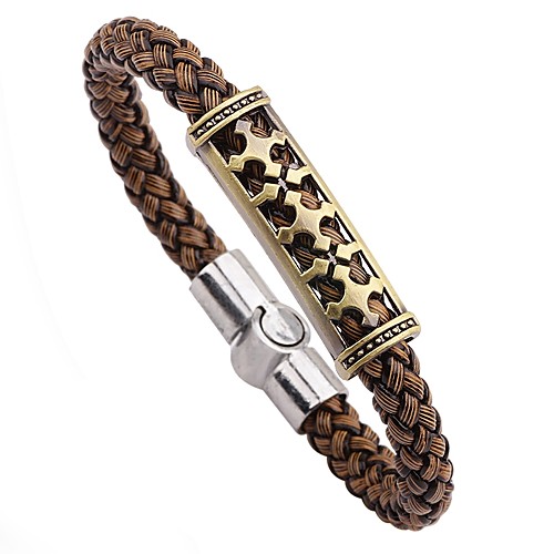 

Men's Leather Bracelet Bracelet Fashion Hip-Hop Leather Bracelet Jewelry Coffee For Street Going out