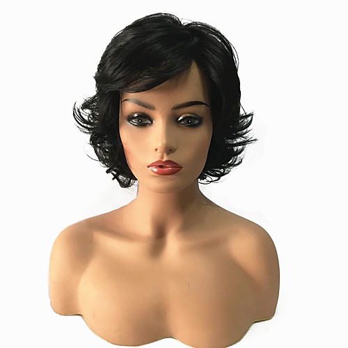 

Synthetic Wig Curly Curly Wig Short Natural Black Synthetic Hair Women's Black StrongBeauty