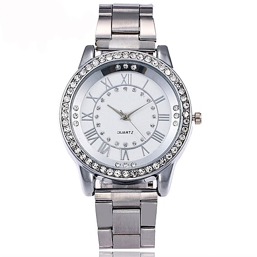 

Women's Casual Watch Fashion Watch Diamond Watch Quartz Stainless Steel Silver / Gold / Rose Gold Water Resistant / Waterproof Chronograph Casual Watch Analog Casual Elegant Minimalist - Gold Silver