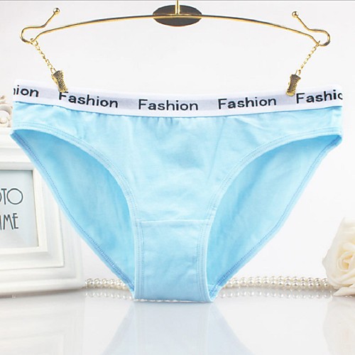 

Women's Sexy Brief Solid Colored Low Waist White Black Blue M L XL