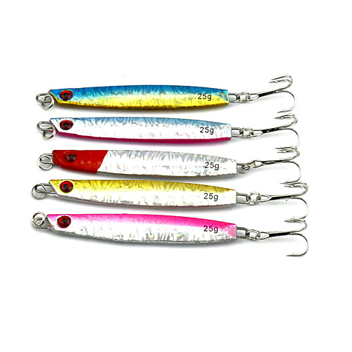 

5 pcs Pencil Fishing Lures Metal Bait Sinking Bass Trout Pike Sea Fishing Fly Fishing Bait Casting Metal / Ice Fishing / Spinning / Jigging Fishing / Freshwater Fishing / Carp Fishing