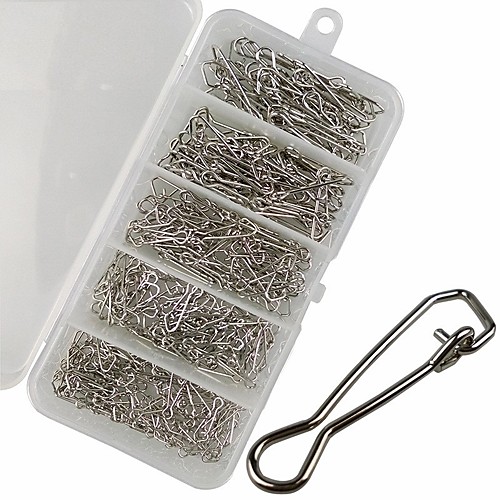 

260 pcs Fishing Tackle Box Fishing Snaps & Swivels Steel Stainless Waterproof Antiskid Generic Jigging Sea Fishing Fly Fishing Bait Casting Fishing Snaps & Swivels Fishing Tackle Fishing Apparel