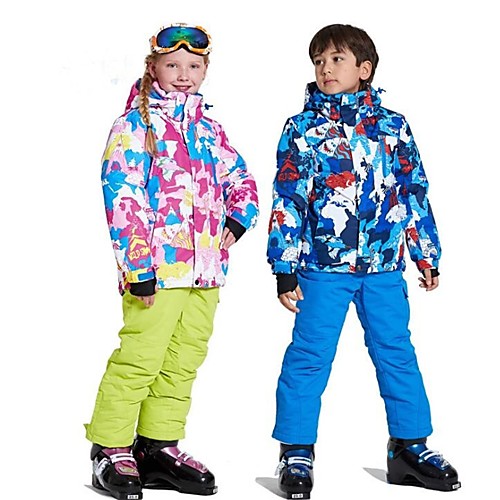 

Wild Snow Boys' Girls' Ski Jacket with Pants Ski / Snowboard Multisport Snowsports Windproof Warm Ventilation Mesh Polyester Clothing Suit Ski Wear