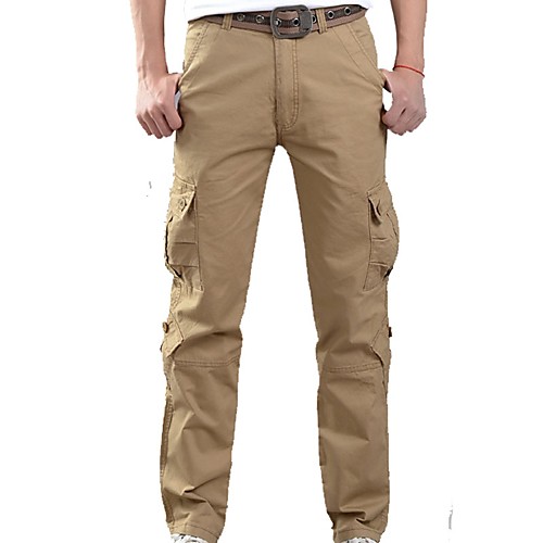 

Men's Hiking Cargo Pants Winter Outdoor Multi-Pocket Wear Resistance Cotton Pants / Trousers Hiking Outdoor Exercise Multisport Khaki XS S M L XL