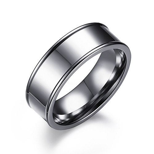 

Men's Band Ring Silver Stainless Steel Circle Fashion Wedding Formal Jewelry
