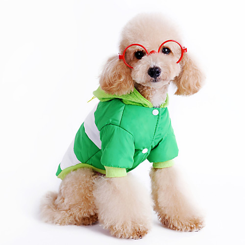 

Dog Coat Dog Clothes Stripes Red Green Blue Cotton Costume For Spring & Fall Winter Men's Women's Casual / Daily