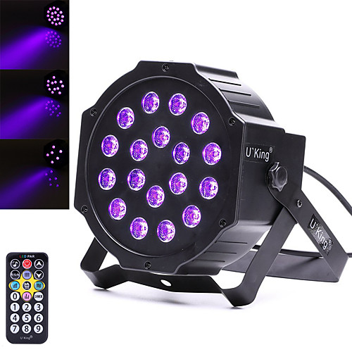 

U'King Disco Lights Party Light LED Stage Light / Spot Light DMX 512 / Master-Slave / Sound-Activated 18 W Outdoor / Party / Club Professional Violet for Dance Party Wedding DJ Disco Show Lighting