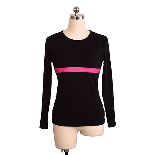 

Figure Skating Top Women's Girls' Ice Skating Top Fuchsia Spandex Stretchy Training Competition Skating Wear Solid Colored Long Sleeve Ice Skating Figure Skating