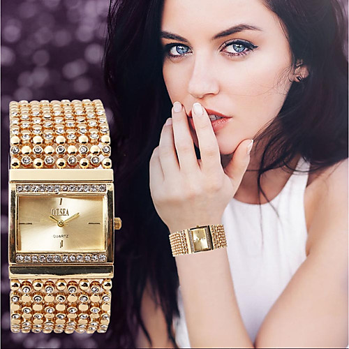

Women's Luxury Watches Bracelet Watch Unique Creative Watch Quartz Stainless Steel Silver / Gold Water Resistant / Waterproof Chronograph Casual Watch Analog Bangle Elegant Christmas - Gold Silver