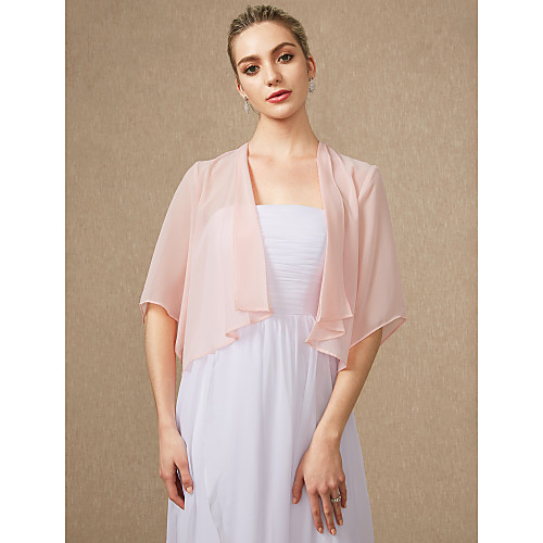 

Half Sleeve Shrugs Chiffon Wedding / Party / Evening Women's Wrap With