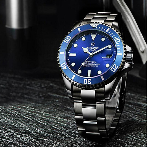 

Tevise Men's Sport Watch Quartz Watches Analog Quartz Luxury Water Resistant / Waterproof Calendar / date / day Chronograph / Stainless Steel / Stainless Steel