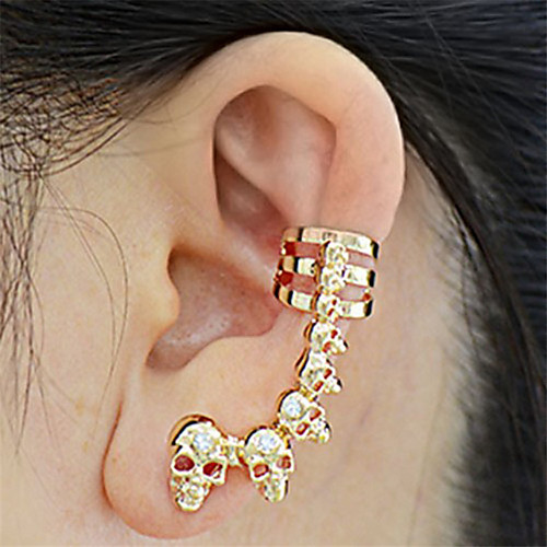 

Men's Women's Stud Earrings Ear Cuff Skull European Ethnic Fashion Earrings Jewelry Gold / Silver For Evening Party Carnival 2pcs