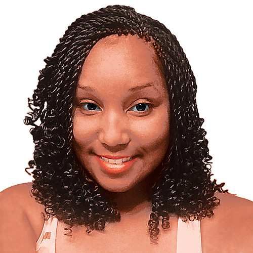 

Braiding Hair Curly Senegalese Twist Twist Braids Synthetic Hair 30 roots / pack 1pack Hair Braids Medium Length Soft