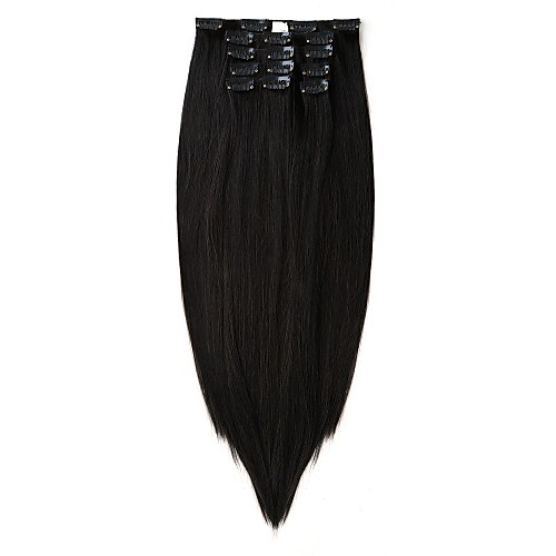 

Neitsi Straight Synthetic Hair 22 inch Hair Extension Clip In Women's Daily