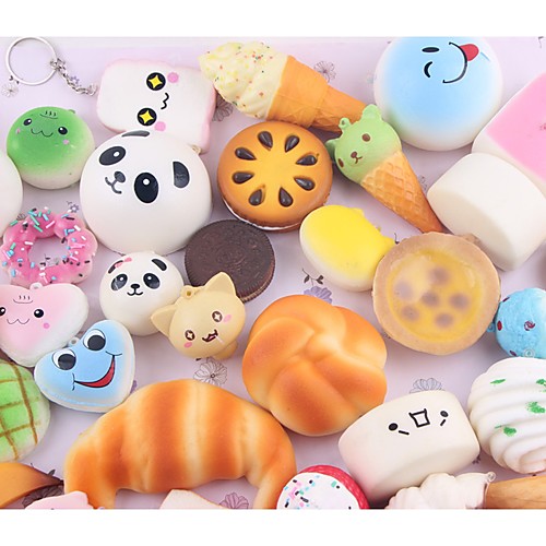 

Squishy Squishies Squishy Toy Squeeze Toy / Sensory Toy Jumbo Squishies Stress Reliever 10 pcs Food&Drink Food Donuts Bread Novelty For Kid's Adults' Boys' Girls' Gift Party Favor / 14 years