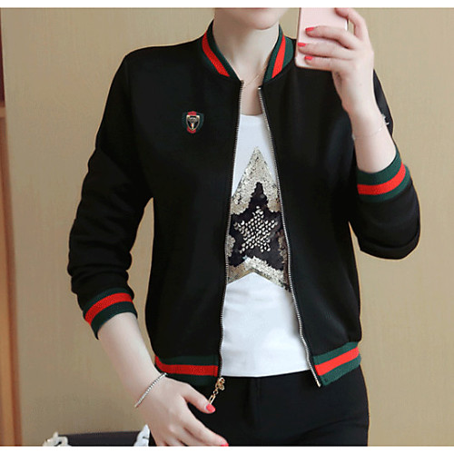 

Women's Basic Fall Jacket Short Daily Long Sleeve Cotton Coat Tops White