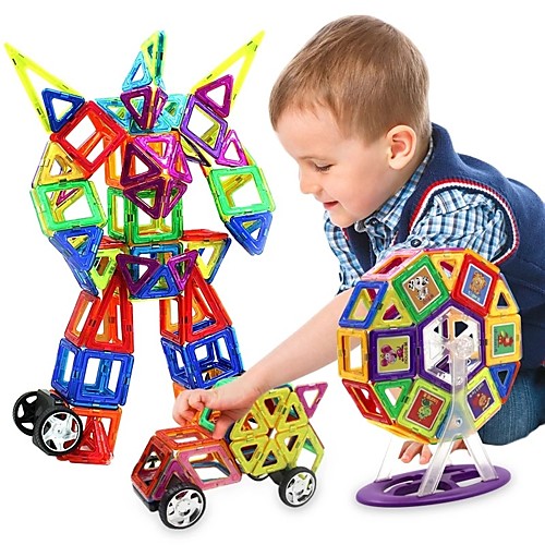 

Magnetic Blocks Magnetic Tiles Building Blocks Building Bricks 218 pcs People Vehicles Transformable Building Toys Boys' Girls' Toy Gift / Kid's