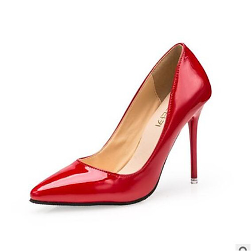 

Women's Heels Stiletto Heel Pointed Toe / Closed Toe PU Comfort Summer / Fall Black / Red / Pink / 3-4
