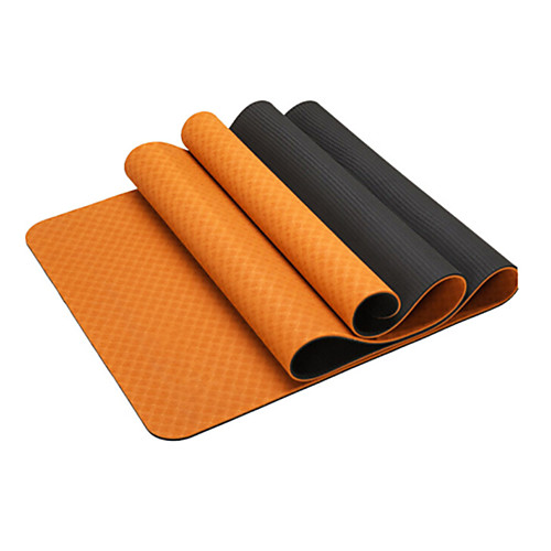 

Yoga Mat Odor Free Eco-friendly Sticky Non Toxic TPE Waterproof Quick Dry Non Slip For Yoga Pilates Exercise & Fitness Purple Orange Green