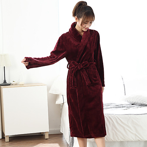 

Superior Quality Bath Robe, Solid Colored 100% Polyester Bathroom