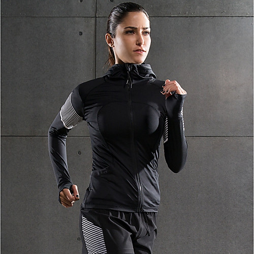 

Women's Cotton Track Jacket Running Jacket Yoga Fitness Gym Workout Quick Dry Moisture Wicking Sportswear Sweatshirt Long Sleeve Activewear