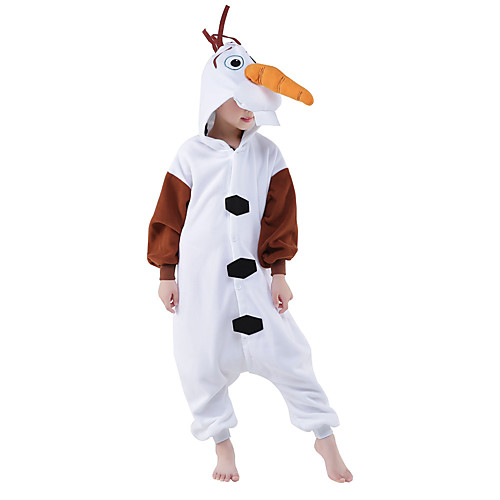 

Kid's Kigurumi Pajamas Anime Snowman Olaf Onesie Pajamas Polar Fleece White Cosplay For Boys and Girls Animal Sleepwear Cartoon Festival / Holiday Costumes / Leotard / Onesie / Leotard / Onesie