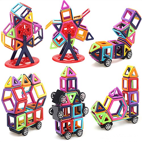 

Magnetic Blocks Magnetic Tiles Building Blocks Building Bricks 95 pcs Vehicles Car Transformable Cartoon Building Toys Boys' Girls' Toy Gift / Kid's