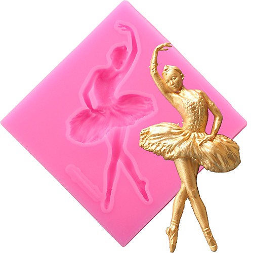 

Dancer Silicone Cake Molds Dancing Girl Fondant Decorating Tools Candy Clay