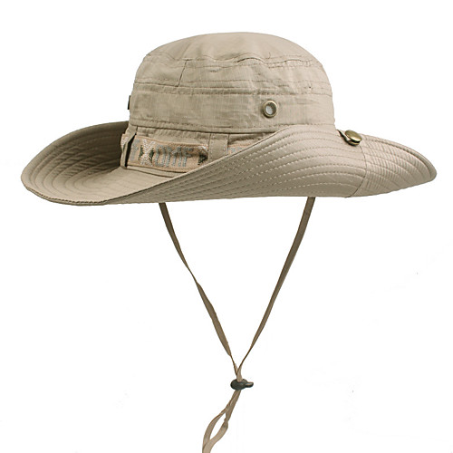 

Men's Women's Sun Hat Hiking Hat Boonie hat Wide Brim Summer Outdoor Sunscreen UV Resistant Hat Solid Colored Cotton Grey Khaki Coffee for Climbing Outdoor Exercise